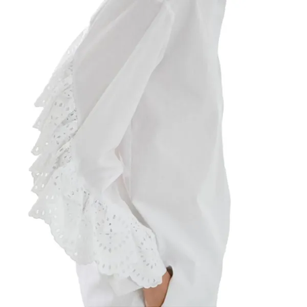 Рубашка для женщин Koton 4SAK60207UW L/ White photo 5 Рубашка для женщин Koton 4SAK60207UW L/ White photo 5