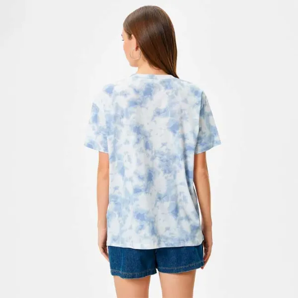 Tricou pentru femei Koton 4SAL10220IK 100% bumbac/ Blue photo 4