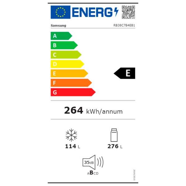Frigider Samsung RB38C7B4EB1/UA cu congelator jos 385 l / 203 cm / Black photo 9