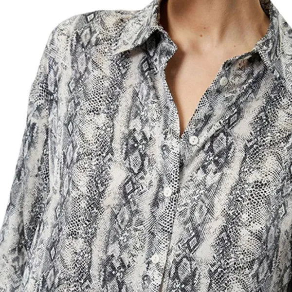 Cămașă pentru femei Koton 4SAK60243UW M/ Black Pattern photo 5 Cămașă pentru femei Koton 4SAK60243UW M/ Black Pattern photo 5
