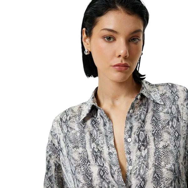 Cămașă pentru femei Koton 4SAK60243UW XXL/ Black Pattern photo 3 Cămașă pentru femei Koton 4SAK60243UW XXL/ Black Pattern photo 3