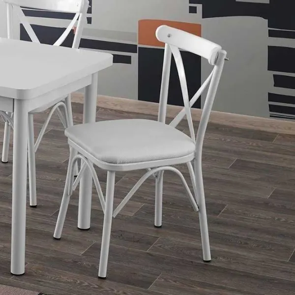 Scaun de bucătărie Necoline Ekol Lemn/ White White photo 3
