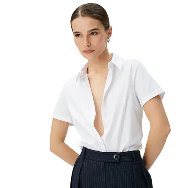 Cămașă pentru femei Koton 4SAK60010UW XS/ White photo 3