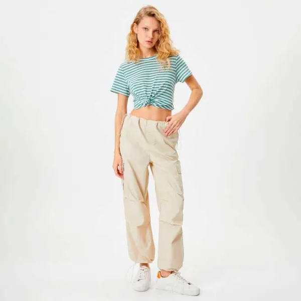 Tricou pentru femei Koton 4SAL10066IK 35% vâscoză/ Green photo 3