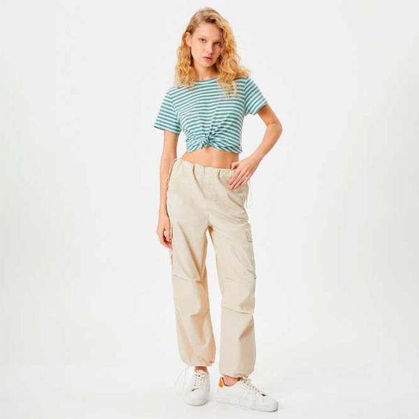 Tricou pentru femei Koton 4SAL10066IK 35% vâscoză/ Green photo 3