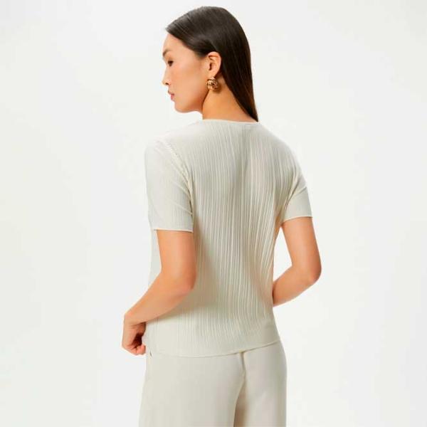 Футболка для женщин Koton 4SAK50019EK 97% полиэстeр/ Бежевый photo 4