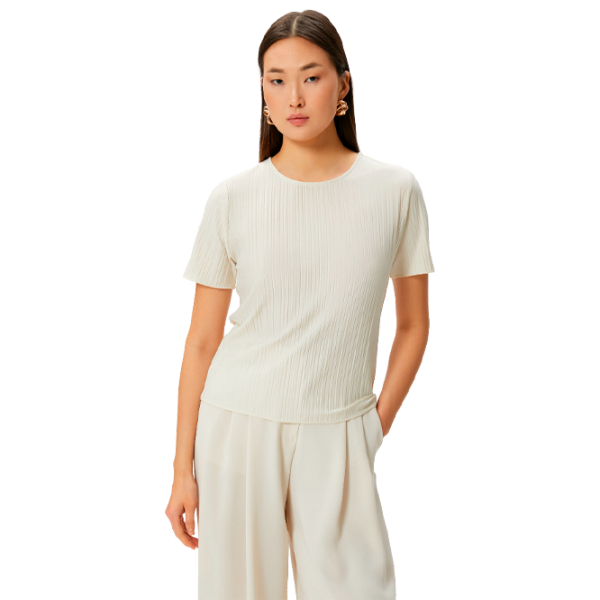 Tricou pentru femei Koton 4SAK50019EK 97% poliester/ Beige photo 1