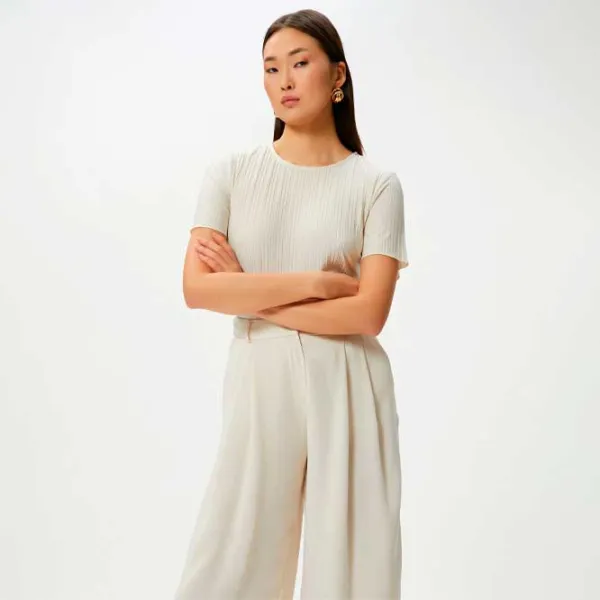 Tricou pentru femei Koton 4SAK50019EK 97% poliester/ Beige photo 2