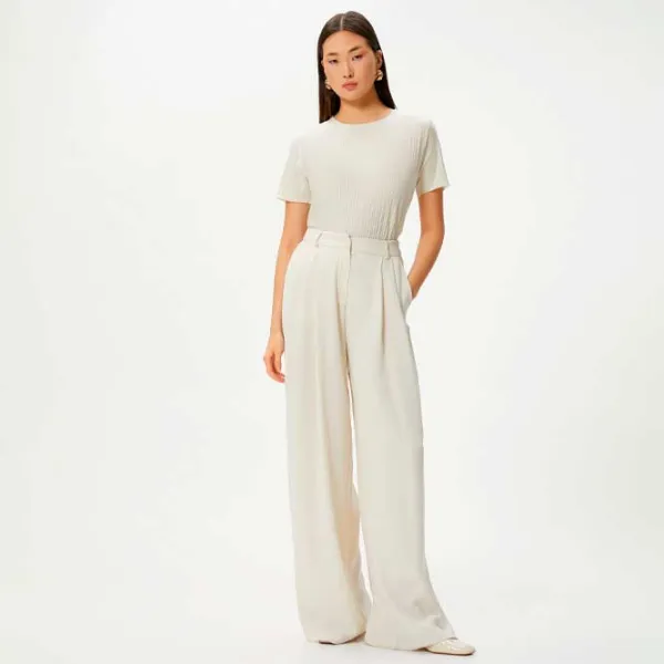 Tricou pentru femei Koton 4SAK50019EK 97% poliester/ Beige photo 3