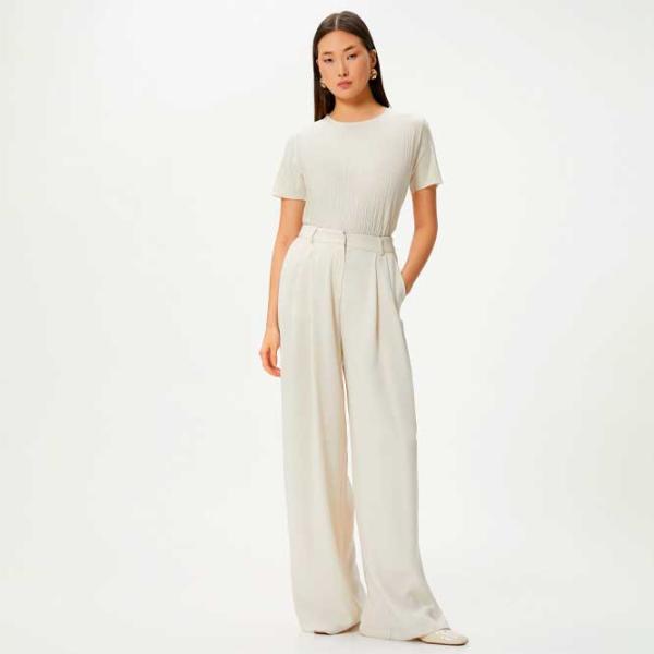 Tricou pentru femei Koton 4SAK50019EK 97% poliester/ Beige photo 3