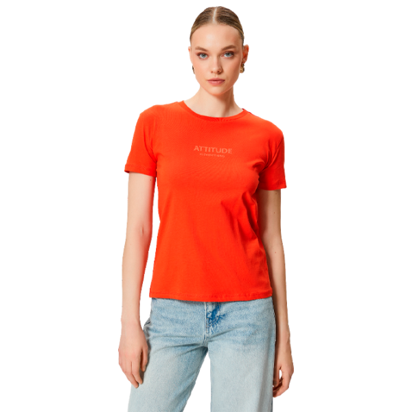 Tricou pentru femei Koton 4SAK50101EK 100% bumbac/ Red photo 1