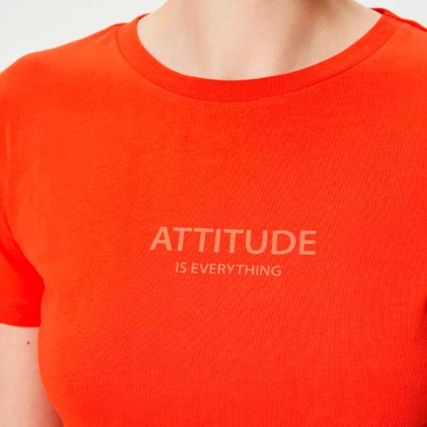 Tricou pentru femei Koton 4SAK50101EK 100% bumbac/ Red photo 5