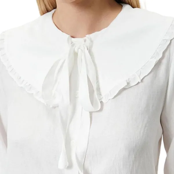 Cămașă pentru femei Koton 4SAK60046UW XXL/ White photo 5 Cămașă pentru femei Koton 4SAK60046UW XXL/ White photo 5