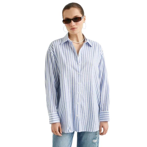 Cămașă pentru femei Koton 4SAK60021PW XL/ Blue Stripe photo 1