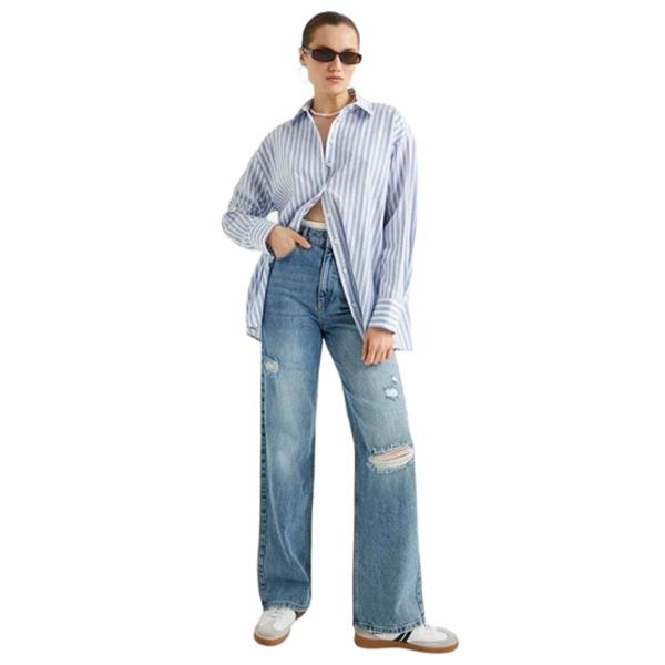 Cămașă pentru femei Koton 4SAK60021PW XL/ Blue Stripe photo 4