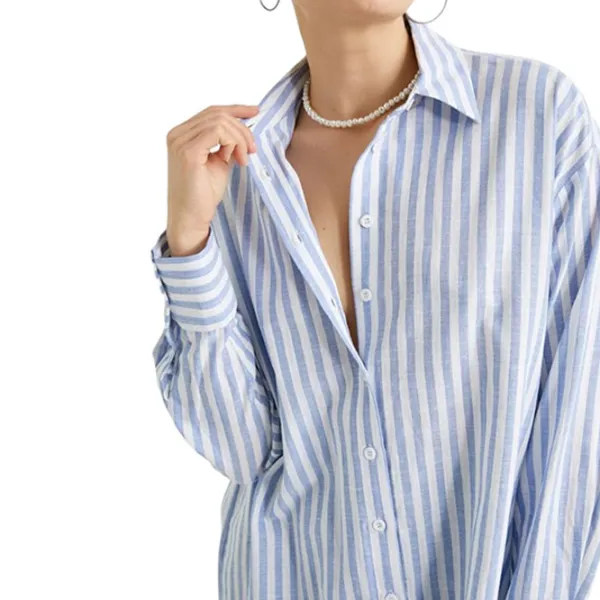 Cămașă pentru femei Koton 4SAK60021PW XL/ Blue Stripe photo 5