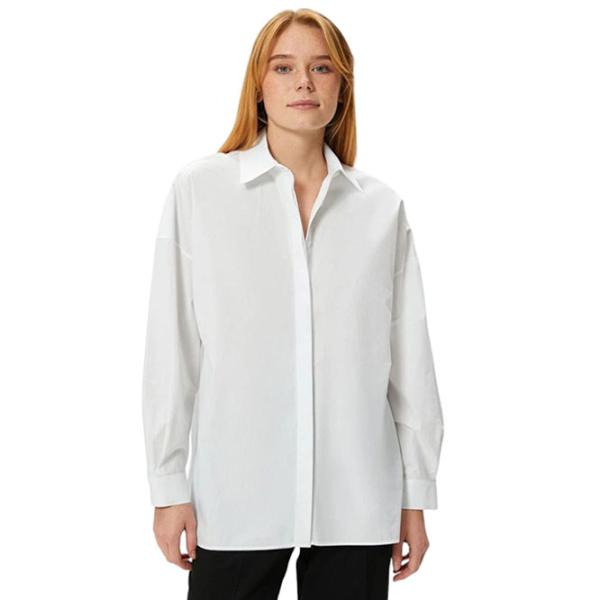 Cămașă pentru femei Koton 4SAK60226PW L/ White photo 3 Cămașă pentru femei Koton 4SAK60226PW L/ White photo 3