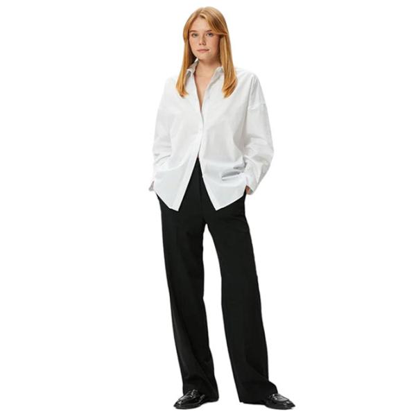 Cămașă pentru femei Koton 4SAK60226PW L/ White photo 4 Cămașă pentru femei Koton 4SAK60226PW L/ White photo 4