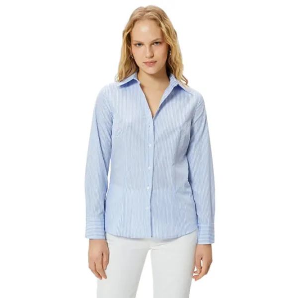 Cămașă pentru femei Koton 4SAK60259UW XL/ Blue Stripe photo 1 Cămașă pentru femei Koton 4SAK60259UW XL/ Blue Stripe photo 1