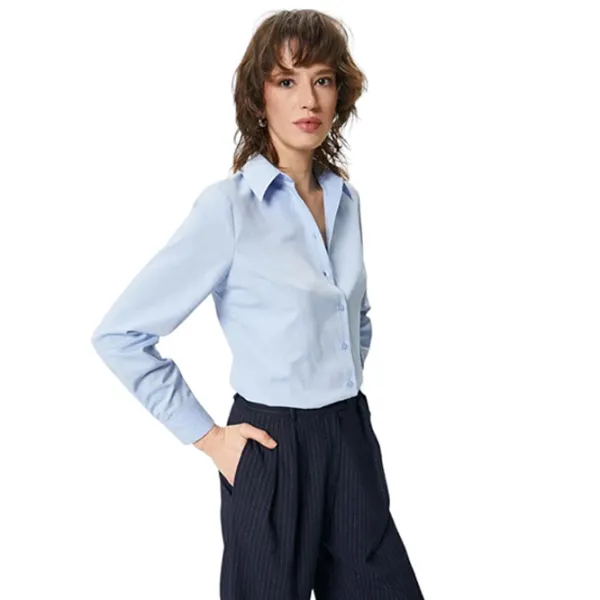 Cămașă pentru femei Koton 4SAK60258UW XL/ Light Indigo photo 3