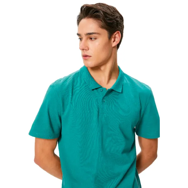 Tricou polo pentru bărbați Koton BCS Green photo 2 Tricou polo pentru bărbați Koton BCS Green photo 2
