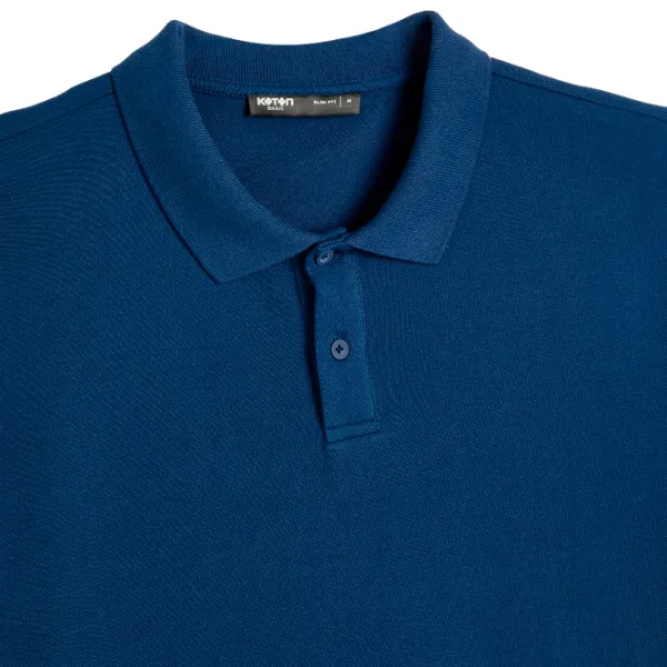 Tricou polo pentru bărbați Koton BCS Navy photo 3