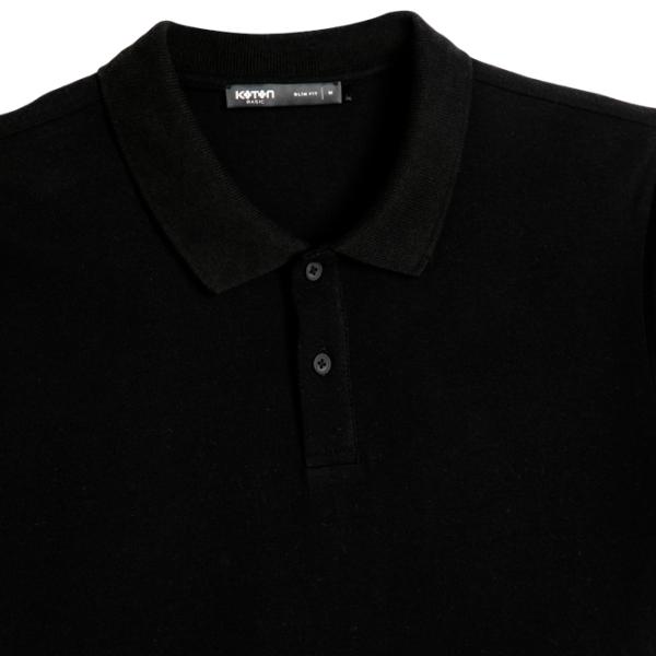 Tricou polo pentru bărbați Koton BCS Black photo 3