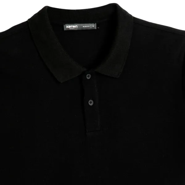 Tricou polo pentru bărbați Koton BCS Black photo 3 Tricou polo pentru bărbați Koton BCS Black photo 3