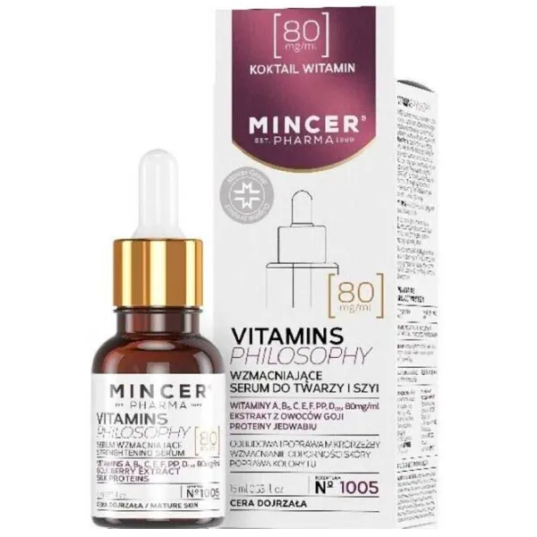 Сыворотка для лица Mincer Pharma Vitamines Philosophy Serum N1005 15 мл/ Все типы photo 1 Сыворотка для лица Mincer Pharma Vitamines Philosophy Serum N1005 15 мл/ Все типы photo 1