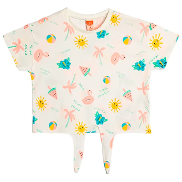 Футболка для девочек Koton 4SMG10071AK 104 - 110 см / Бежевый photo 2 Футболка для девочек Koton 4SMG10071AK 104 - 110 см / Бежевый photo 2