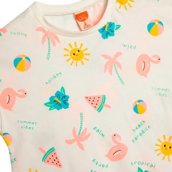 Футболка для девочек Koton 4SMG10071AK 104 - 110 см / Бежевый photo 4 Футболка для девочек Koton 4SMG10071AK 104 - 110 см / Бежевый photo 4