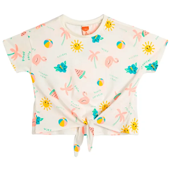 Футболка для девочек Koton 4SMG10071AK 74 - 80 см / Бежевый photo 1