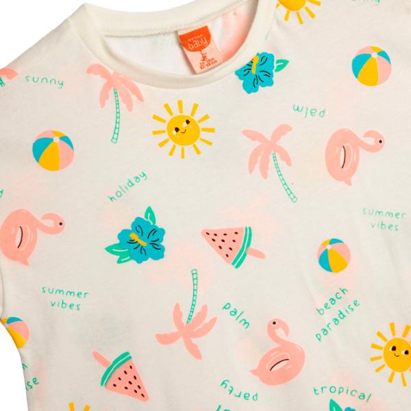 Футболка для девочек Koton 4SMG10071AK 74 - 80 см / Бежевый photo 4