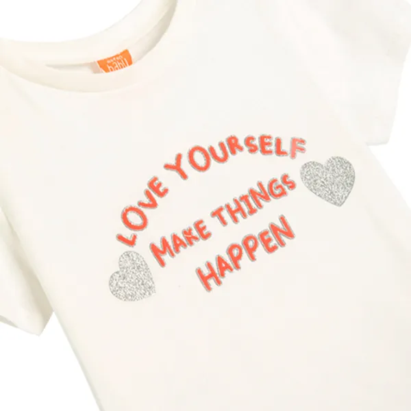 Футболка для девочек Koton 4SMG10088AK 98 - 104 см / Бежевый photo 3 Футболка для девочек Koton 4SMG10088AK 98 - 104 см / Бежевый photo 3