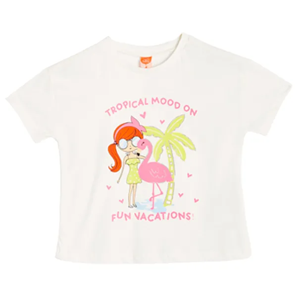 Tricou pentru fete Koton 4SMG10069AK 104 - 110 cm / Beige photo 1 Tricou pentru fete Koton 4SMG10069AK 104 - 110 cm / Beige photo 1