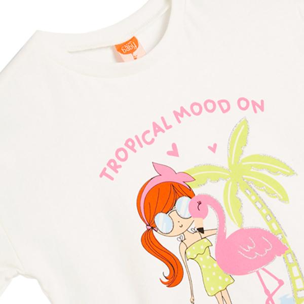 Tricou pentru fete Koton 4SMG10069AK 104 - 110 cm / Beige photo 3 Tricou pentru fete Koton 4SMG10069AK 104 - 110 cm / Beige photo 3