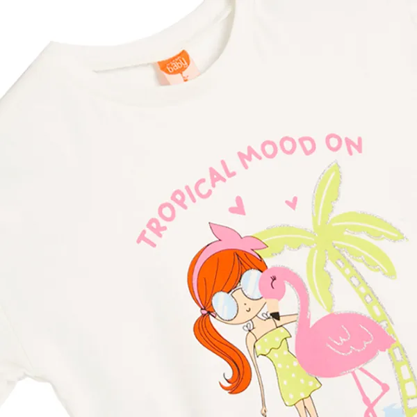 Tricou pentru fete Koton 4SMG10069AK 74 - 80 cm / Beige photo 2