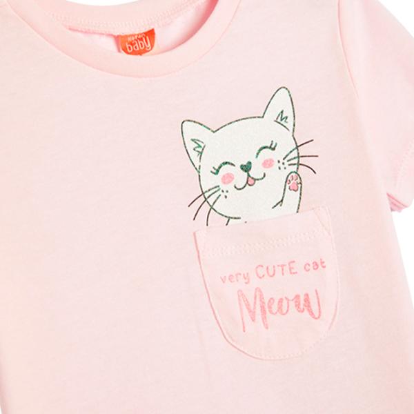 Tricou pentru fete Koton 4SMG10031AK 86 - 92 cm / Pink photo 3