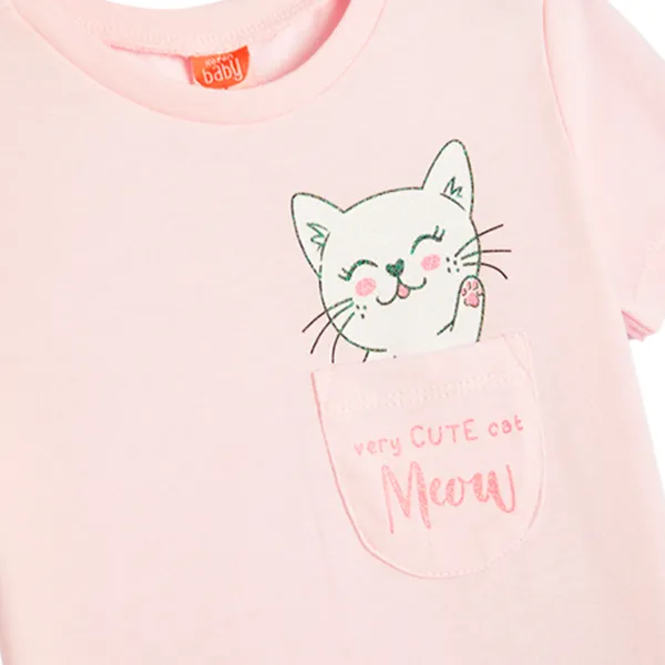 Tricou pentru fete Koton 4SMG10031AK 92 - 98 cm / Pink photo 3 Tricou pentru fete Koton 4SMG10031AK 92 - 98 cm / Pink photo 3