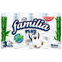 Туалетная бумага Familia Natural Количество в наборе - 16/ Количество слоев - 3