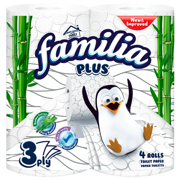 Hârtie igienică Familia Bambu Cantitatea în set - 4/ Numărul de straturi - 3 photo 1
