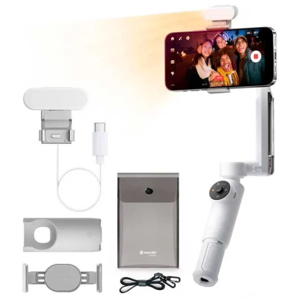 Selfie Stick Insta360 Flow Creator Kit Bluetooth/ White photo 2