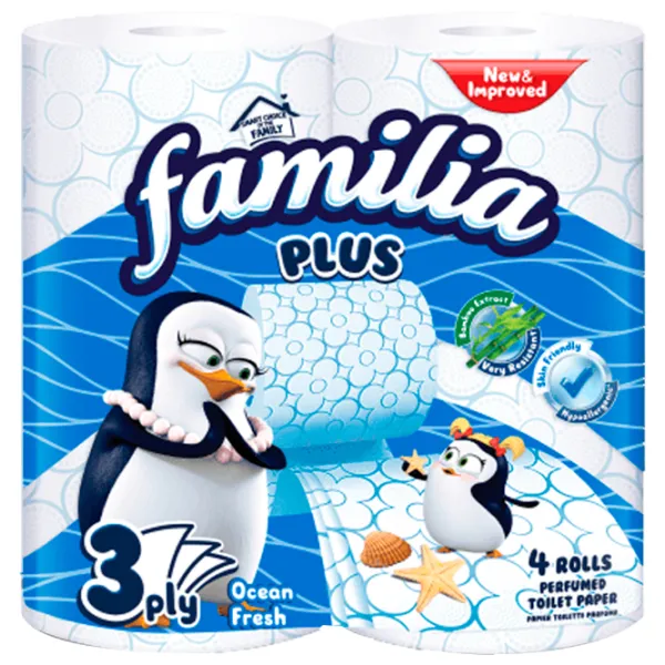Hârtie igienică Familia Ocean Fresh Bambu Cantitatea în set - 4/ Numărul de straturi - 3 photo 1