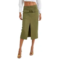 Fustă pentru femei Koton 4SAK70143PW M/ Khaki