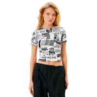 Футболка для женщин Koton 4SAL10011IK 98% Хлопок, 2% Эластан/ Белый