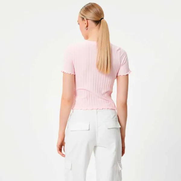 Tricou pentru femei Koton 4SAK50130EK 94% poliester, 6% elastan/ Pink photo 4