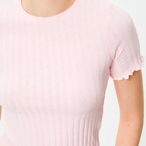 Tricou pentru femei Koton 4SAK50130EK 94% poliester, 6% elastan/ Pink photo 5