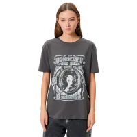 Tricou pentru femei Koton 4SAL10109IK 100% bumbac/ Anthracite