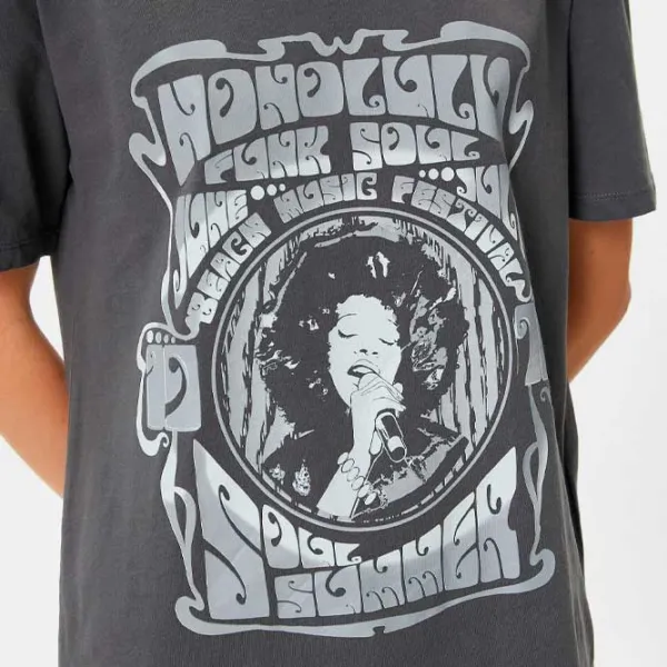 Tricou pentru femei Koton 4SAL10109IK 100% bumbac/ Anthracite photo 5