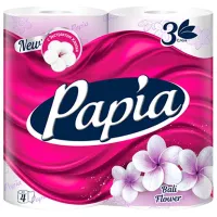 Hârtie igienică Papia Bali Flower Cantitatea în set - 4/ Numărul de straturi - 3